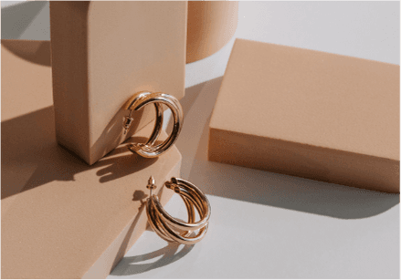 1970s Gold Triple Loops